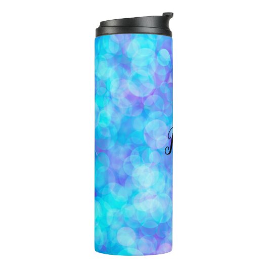 Bouteilles Isothermes Bulles de Bokeh bleu et violet (Tourné sur la gauche)