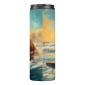 Bouteilles Isothermes Bullmastiff Beach Surfing Peinture (Dos)