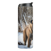 Bouteilles Isothermes Bullmastiff Laisser neiger Noël (Tourné sur la gauche)