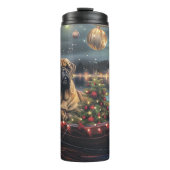Bouteilles Isothermes Bullmastiff Noël Festive Voyage (Devant)
