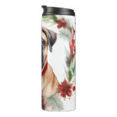 Bouteilles Isothermes Bullmastiff Noël Wreath Festive Pup (Tourné sur la droite)