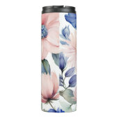 Bouteilles Isothermes Bunch de fleurs rose et bleu classique (Dos)