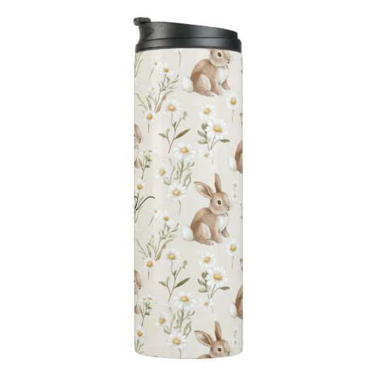 Bouteilles Isothermes Bunny Rabbits Daisy Flowers (Tourné sur la droite)