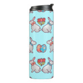Bouteilles Isothermes Bunny seamless pattern with easter eggs and a bouq (Tourné sur la gauche)
