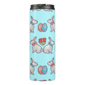 Bouteilles Isothermes Bunny seamless pattern with easter eggs and a bouq (Dos)