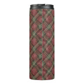Bouteilles Isothermes Burgundy Red Green Plaid (Dos)