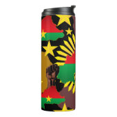 Bouteilles Isothermes Burkina Faso Carte, drapeau et première révolution (Tourné sur la gauche)