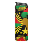 Bouteilles Isothermes Burkina Faso Carte, drapeau et première révolution (Tourné sur la droite)