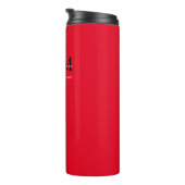 Bouteilles Isothermes Business Modern Rouge Noir 3 Lettre Monogramme Log (Tourné sur la droite)