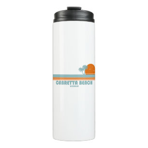 Bouteilles Isothermes Cabretta Beach Sapelo Island Géorgie Palmier Solei