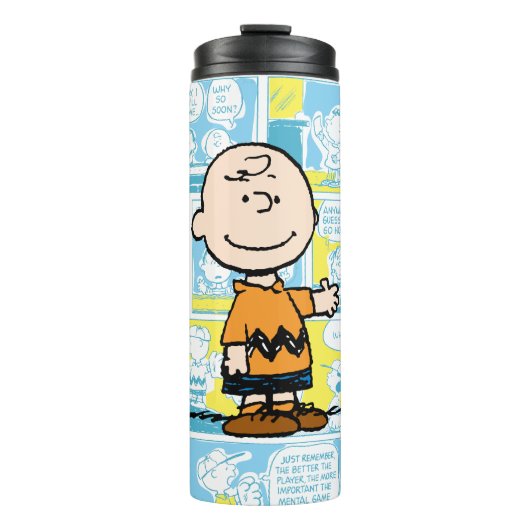Bouteilles Isothermes cacahuètes | Charlie Brown Motif de bande dessinée (Devant)