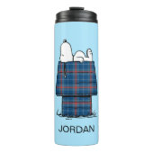 Bouteilles Isothermes cacahuètes | Flannelle Snoopy Plaid | Ajouter Votr (Devant)