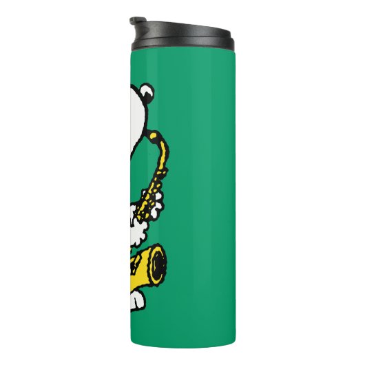 Bouteilles Isothermes cacahuètes | Lecteur Snoopy Saxophone (Tourné sur la droite)