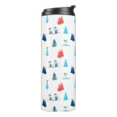 Bouteilles Isothermes cacahuètes | Ski d'hiver Motif des pistes (Tourné sur la gauche)