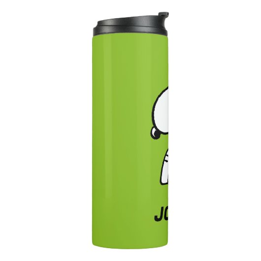 Bouteilles Isothermes cacahuètes | Snoopy En Bas | Ajouter Votre Nom (Tourné sur la gauche)