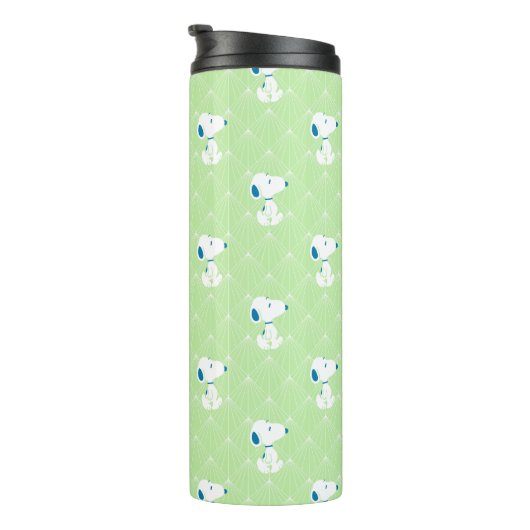 Bouteilles Isothermes cacahuètes | Snoopy Green Deco Dreams Motif (Tourné sur la droite)