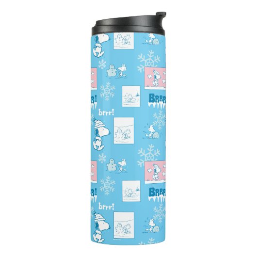 Bouteilles Isothermes cacahuètes | Snoopy Snow Day Motif (Tourné sur la gauche)
