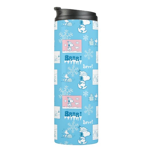 Bouteilles Isothermes cacahuètes | Snoopy Snow Day Motif (Tourné sur la droite)