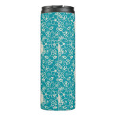Bouteilles Isothermes cacahuètes | Snoopy Turquoise Tropical Beach Motif (Dos)