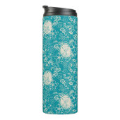 Bouteilles Isothermes cacahuètes | Snoopy Turquoise Tropical Beach Motif (Tourné sur la droite)