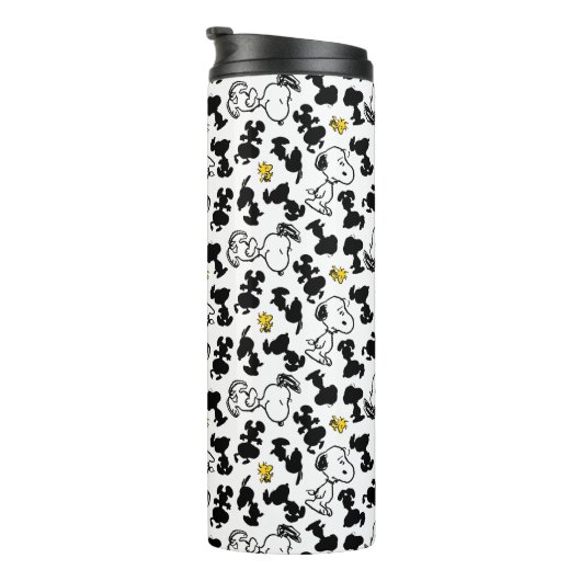 Bouteilles Isothermes cacahuètes | Snoopy & Woodstock Shadow Motif (Tourné sur la droite)