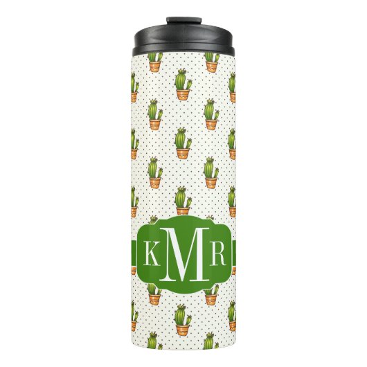 Bouteilles Isothermes Cactus et motif de point succulent de Polk (Devant)