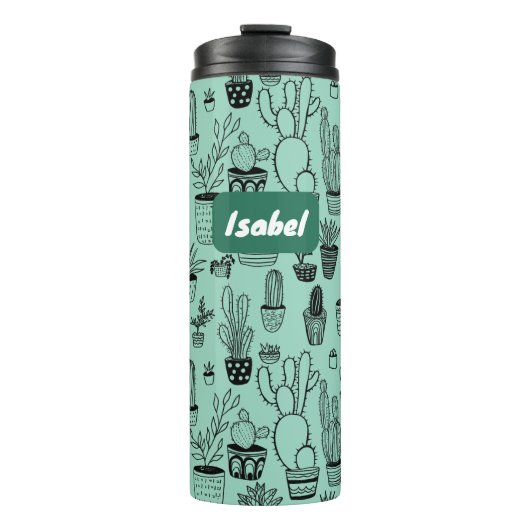 Bouteilles Isothermes Cactus Poted Plante mignon Motif cadeau personnali (Devant)