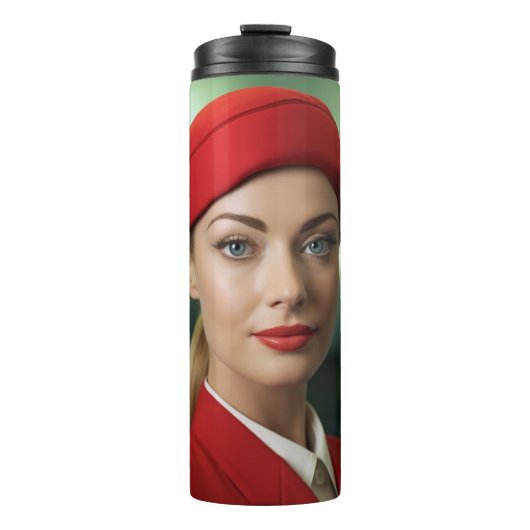 Bouteilles Isothermes Cadeau Cabine d'agent de bord personnalisé (Devant)