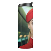 Bouteilles Isothermes Cadeau Cabine d'agent de bord personnalisé (Tourné sur la gauche)