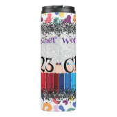 Bouteilles Isothermes Cadeau de l'enseignant de salle d'école personnali (Dos)