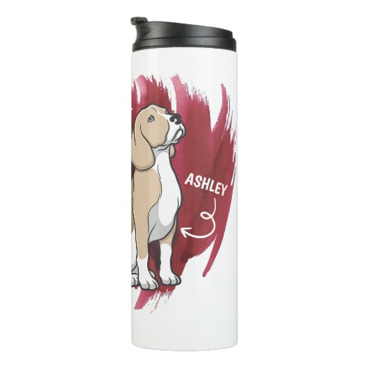 Bouteilles Isothermes Cadeau Mignon Beagle pour Papa Chien Maman Chienne (Tourné sur la droite)