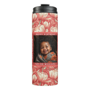 Bouteilles Isothermes Cadeau personnalisé d'anniversaire de tulipe inspi