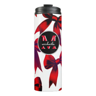 Bouteilles Isothermes Cadeau personnalisé des vaches rouges monogrammes