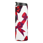 Bouteilles Isothermes Cadeau personnalisé des vaches rouges monogrammes (Tourné sur la droite)