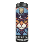 Bouteilles Isothermes Cadeaux de chats d'anniversaire pour les policiers (Devant)