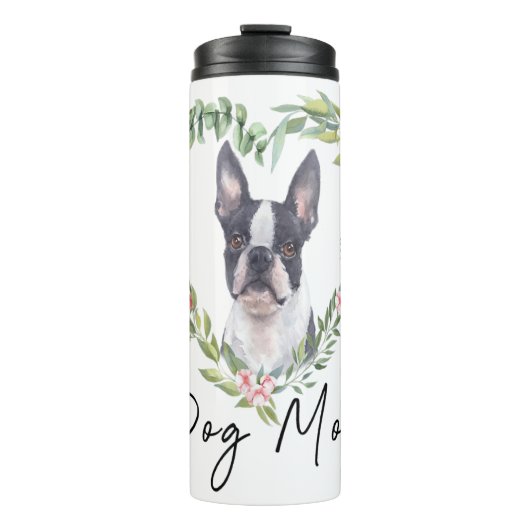 Bouteilles Isothermes Cadeaux de tombeille thermale de Boston Terrier | (Devant)