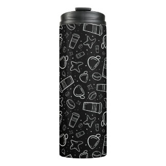 Bouteilles Isothermes Café en noir et blanc