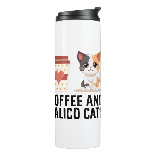 Bouteilles Isothermes Café Et Chats Calico Drôle Calico Cat (Tourné sur la gauche)
