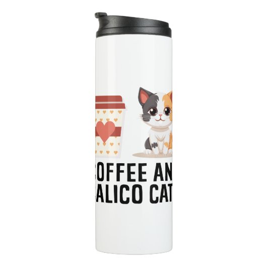 Bouteilles Isothermes Café Et Chats Calico Drôle Calico Cat (Tourné sur la droite)
