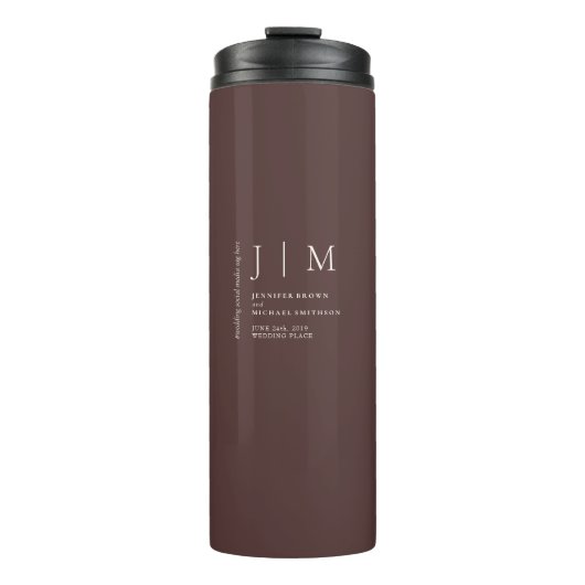 Bouteilles Isothermes café moderne formel marron chocolat (Devant)