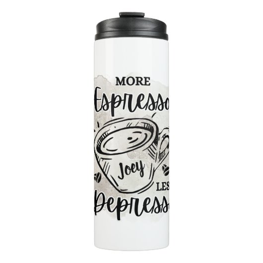 BOUTEILLES ISOTHERMES CAFÉ MONOTONE PLUS ESPRESSO MOINS DÉPRESSO (Devant)
