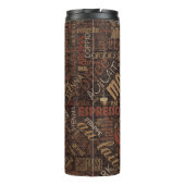 Bouteilles Isothermes Café sur Burlap Word Cloud Brown ID283 (Dos)