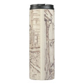 Bouteilles Isothermes Café Terrasse en soirée, Dessin d'art, Van Gogh (Dos)