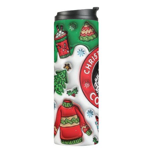 Bouteilles Isothermes Café Vibes de Noël (Tourné sur la gauche)