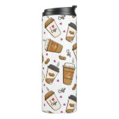 Bouteilles Isothermes Cafés, Fèves de café, Amateur de café, Coeurs (Tourné sur la gauche)