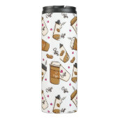 Bouteilles Isothermes Cafés, Fèves de café, Amateur de café, Coeurs (Dos)