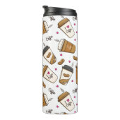 Bouteilles Isothermes Cafés, Fèves de café, Amateur de café, Coeurs (Tourné sur la droite)