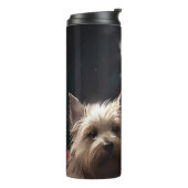 Bouteilles Isothermes Cairn Terrier Avec Noël Festif Du Père Noël (Tourné sur la gauche)