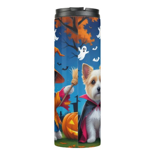 Bouteilles Isothermes Cairn Terrier Chiens Citrouille Halloween Funny (Dos)