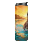 Bouteilles Isothermes Cairn Terrier Plage Surf Peinture (Tourné sur la gauche)